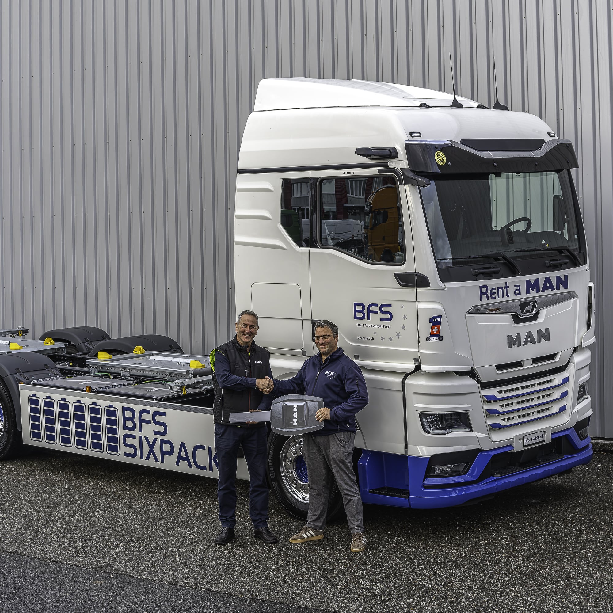 BFS Drive the Future – premier MAN eTGX en service de location en Suisse.
