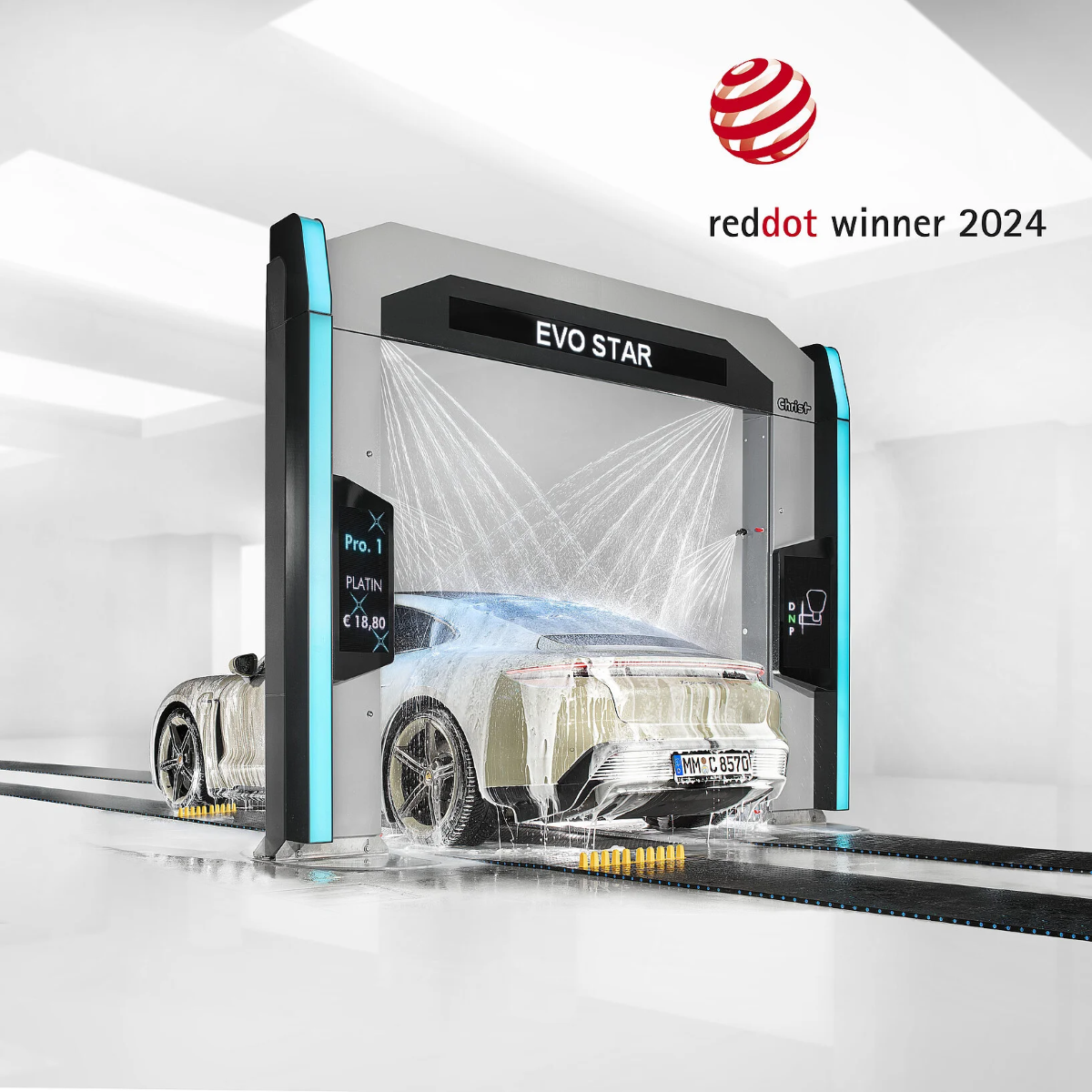 Christ gewinnt 3. Red Dot Award für die EVO STAR Waschstraße