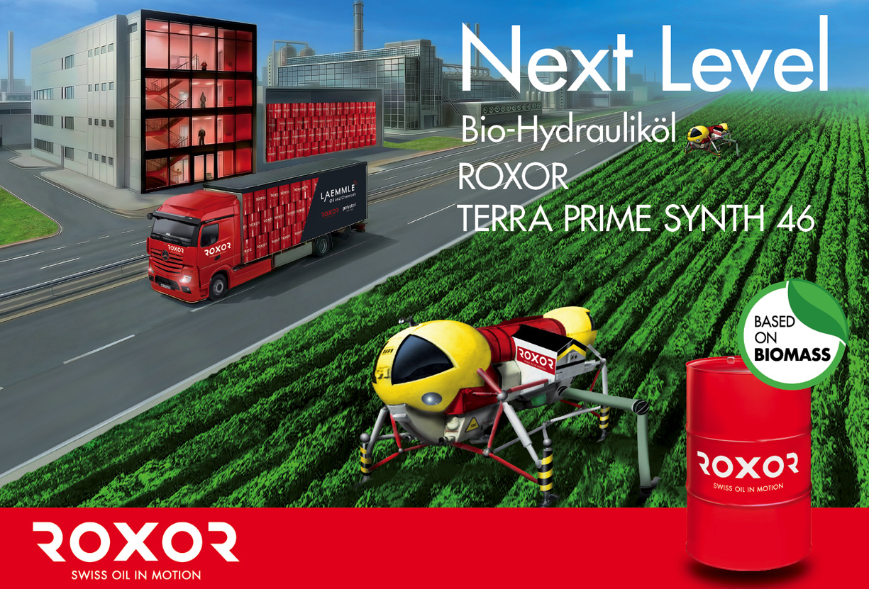 ROXOR TERRA PRIME SYNTH 46 – huile hydraulique bio nouvellement développée à base de biomasse